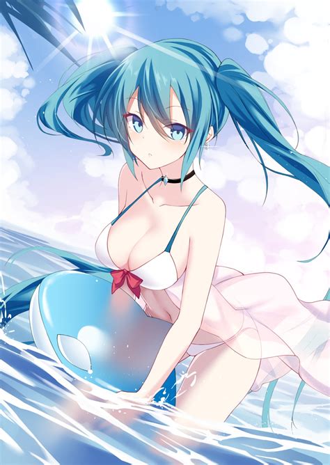 Oywj Vocaloid Hatsune Miku Bikini See Through Swimsuits Wet 805919