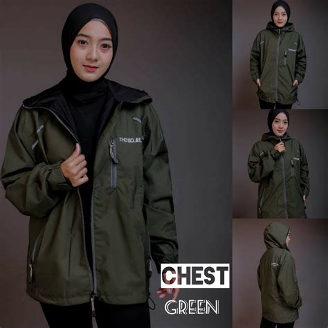 Jual JAKET OUTDOOR WATERPROOF ORIGINAL THE BOJIEL CHEST GREEN