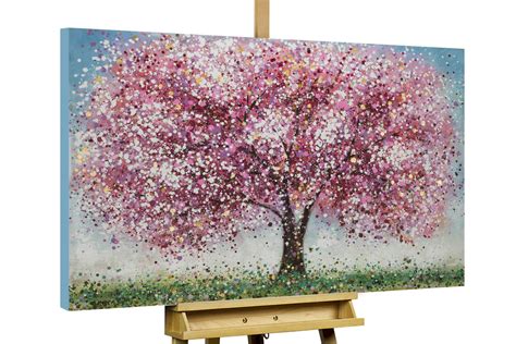 Acrylic Painting Modern Tree Blossoms Kunstloft