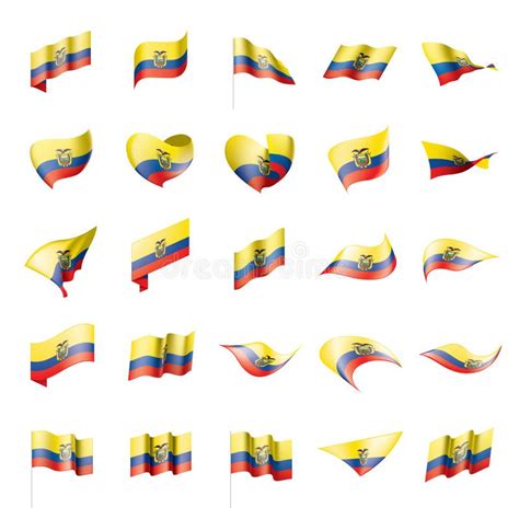 Ecuador Flag Vector Illustration Stock Vector Illustration Of