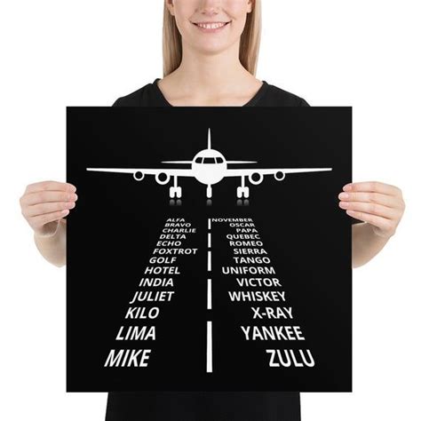 Love Flying Gift For Pilots Lingo Phonetic Airline Pilot Poster Etsy