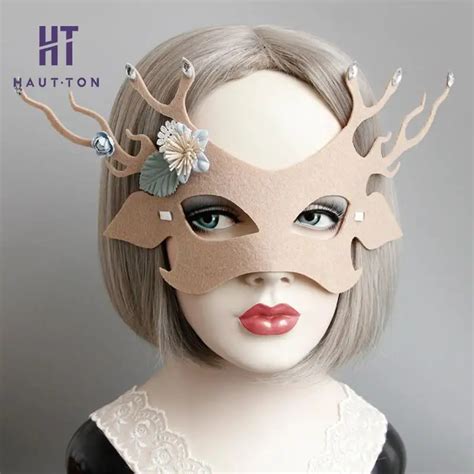 Elk Mask Masquerade Fancy Party Dress Halloween Festival Mask Face ...