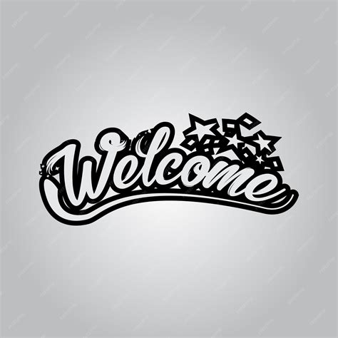 Premium Vector Creative Welcome Typography Design