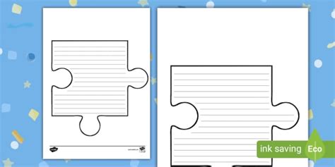 Puzzle Piece Writing Template Lehrer Gemacht Twinkl