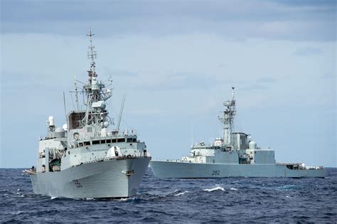 Canadian Navy Halifax Class Frigate Hmcs Montréal Ffh 336 And