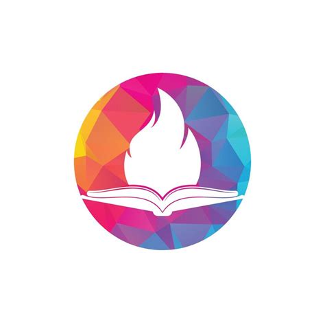 Book fire vector logo design. Motivation book vector logo design ...