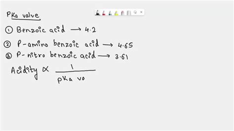 SOLVED The PKa Of Benzoic Acid Is 4 2 The PKa Of P Aminobenzoic Acid