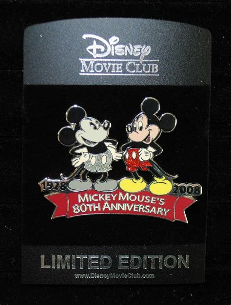 Mickey Mouses 80th Birthday Pin For The Disney Movie Club