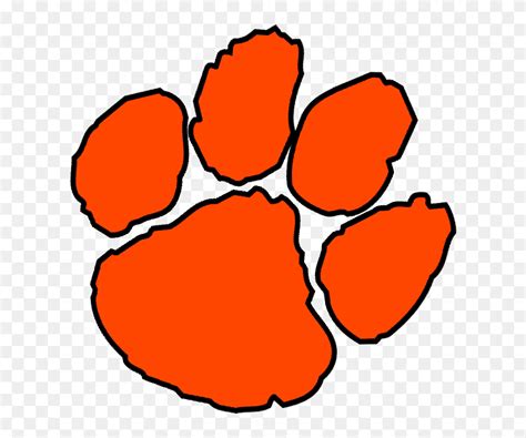 Download Orange Paw Print Clip Art Clemson Paw Print Vector - Clemson ...