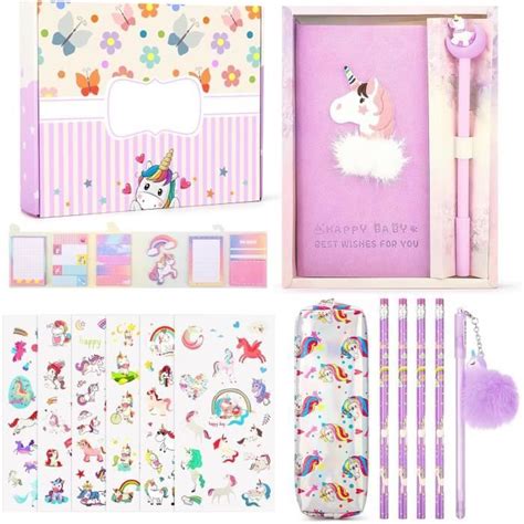 Ensemble De Papeterie Licorne Cadeau De Trousse Licorne Pour Les