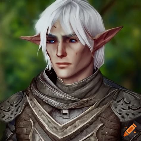 Realistic Portrait Of Young Handsome Fenris From Dragon Age 2 With