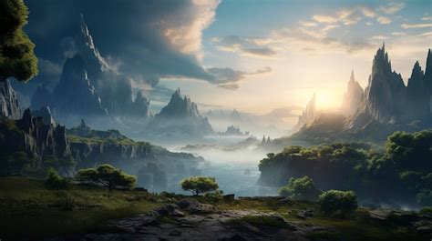 Premium Ai Image Ethereal And Fantasy Landscapes