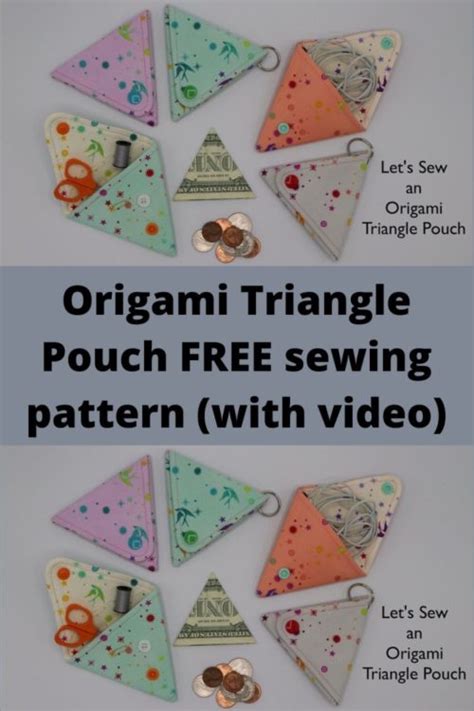 Origami Triangle Pouch FREE Sewing Pattern With Video Sew Modern Bags