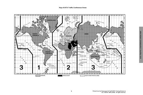 Iata Traffic Conference Areas Map