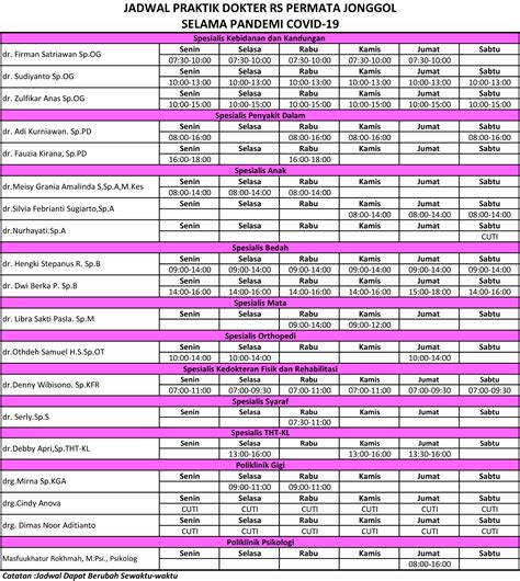 Jadwal Dokter Rumah Sakit Permata Keluarga Lippo Cikarang 59 Koleksi
