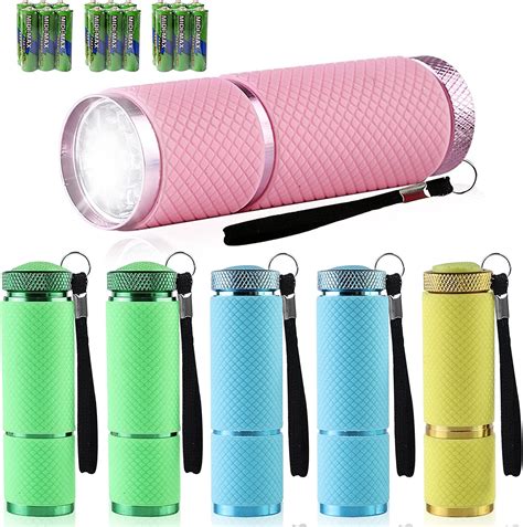 Mini LED Torch 6 Pack 9 LED Portable Mini Torches Super Bright Small