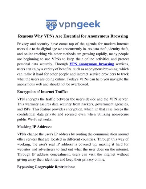 Ppt Reasons Why Vpns Are Essential For Anonymous Browsing Powerpoint