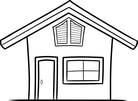 House coloring pages illustration cartoon 6895997 Vector Art at Vecteezy