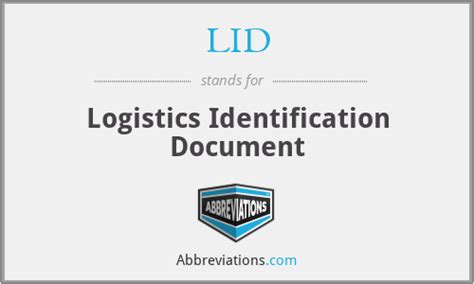 What Is The Abbreviation For Logistics Identification Document