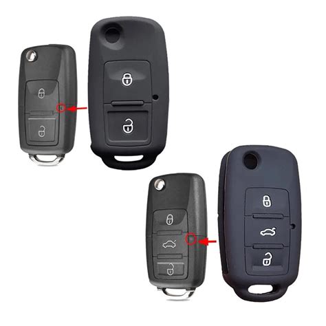 Funda Protectora Para Llave De Coche VW Carcasa Con 3 Botones Para