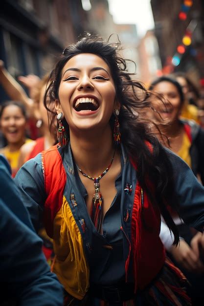 Premium AI Image | Colombian People Celebrating Their Vibrant Culture ...