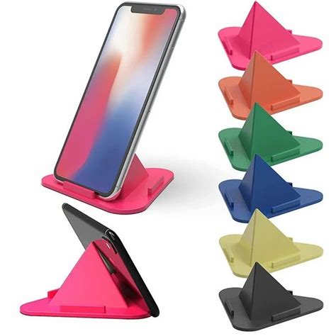 Clip Morex Plastic Pyramid Shape Mobile Stand Color May Vary Pack Of