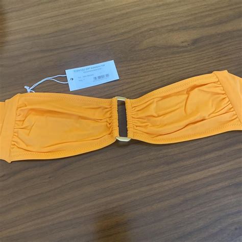 Heidi Klein Bikini Bandeau Top Orange All Sizes Depop