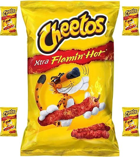 CHEETOS EXTRA FLAMIN HOT 52g Box With 5 Bags Amazon Co Uk Grocery