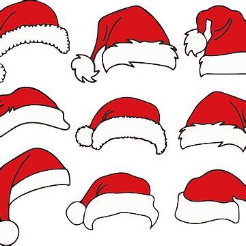 "Santa Hat SVG, Santa hat cut file, Christmas Hat Svg Bundle, Elf Hat Svg, Xmas Clipart, Holiday ...