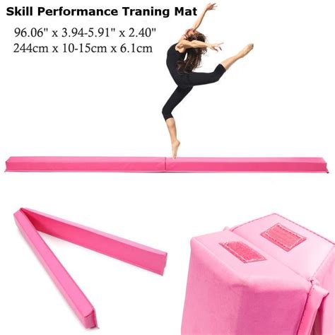 Ktaxon 8ft Floor Balance Beam, Folding Sectional Gymnastics Beam, for Kids/Teens Stability ...