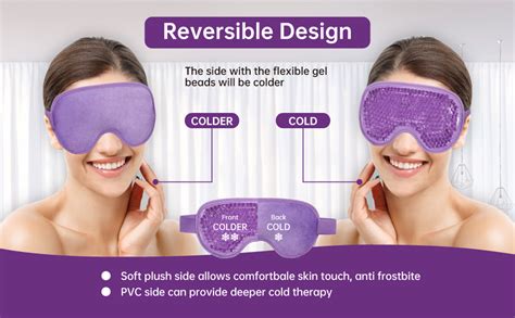 Amazon 2 PCS Reusable Ice Eye Mask Hot Cold Therapy Gel Bead For Puffiness Dark Circles