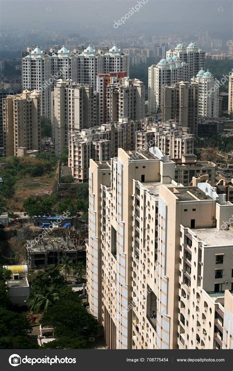 Overall View High Rise Building Powai Area Bombay Mumbai Maharashtra