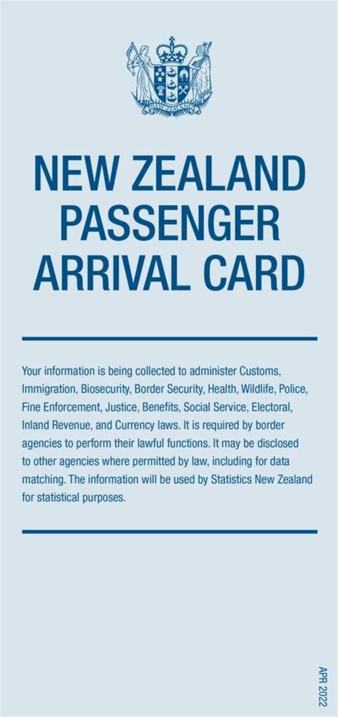 A Guide To The Nz Passenger Arrival Card Traveller Declaration