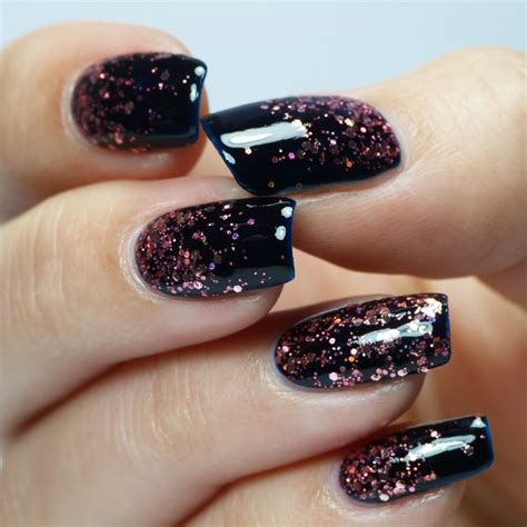 37 Black Glitter Nails Designs That You Can Make Eazy Glam