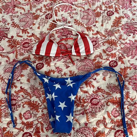 Womens Red And Blue Bikinis And Tankini Sets Depop