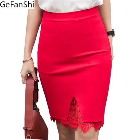 5xl плюс Размеры юбка Формальные Кружево Лоскутные одноцветная юбка Для ...