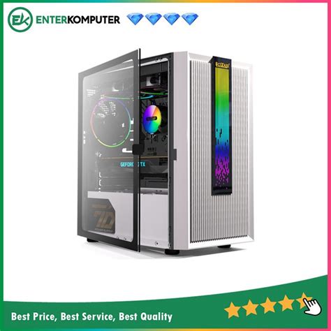 Pccooler Platinum Lm Mesh White Tempered Glass Enterkomputer