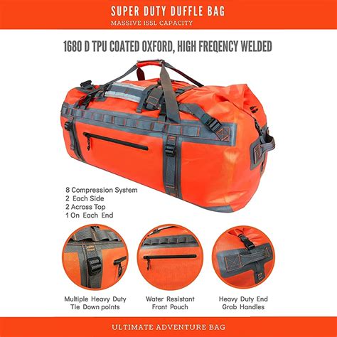 Extra Large Waterproof Duffel Bag 1680d Heavy Duty Duffle Bag