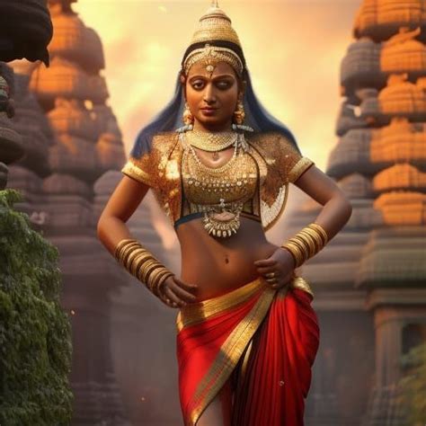 Indian Apsara in Temple complex : r/nightcafe