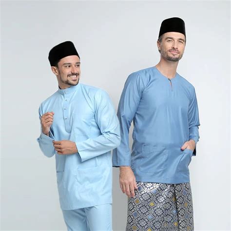 Baju Melayu Hijau Pastel Baju Melayu Moden Cekak Musang Pastel Green