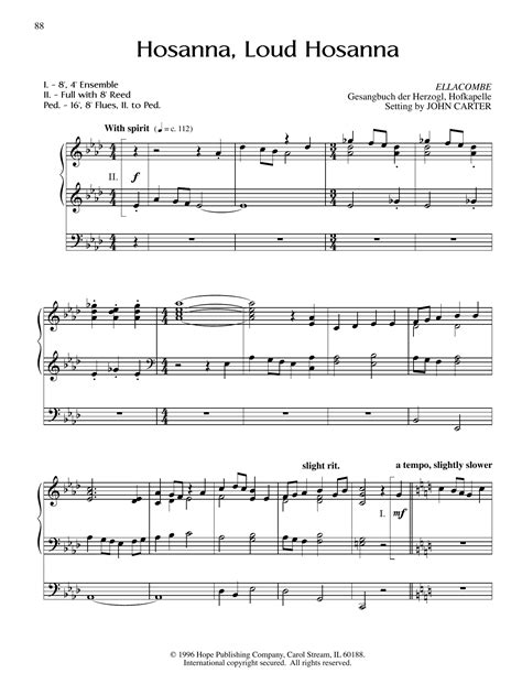 Hosanna Loud Hosanna Sheet Music Direct