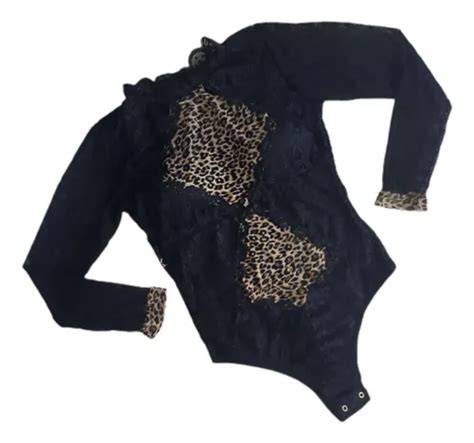 Body Longo Renda Oncinha Doce Lingerie Preto Envio Rápido MercadoLivre