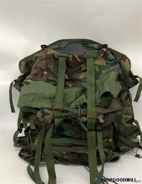 Vintage U S Military Camouflage Ruck Sack Hiking Backpack W Frame