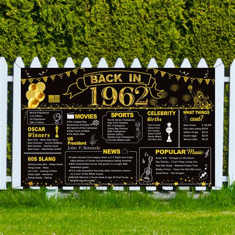 Darunaxy Th Birthday Black Gold Party Decoration Back In Banner