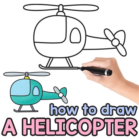 How to Draw a Helicopter – Step by Step Drawing Tutorial - Easy Peasy ...