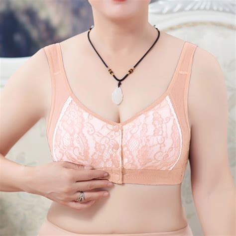 DondPO Plus Size Lingerie Bralettes For Women Women Sexy Lace Front Button Shaping Cup