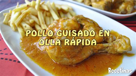 Receta De Pollo Guisado En Olla R Pida Youtube