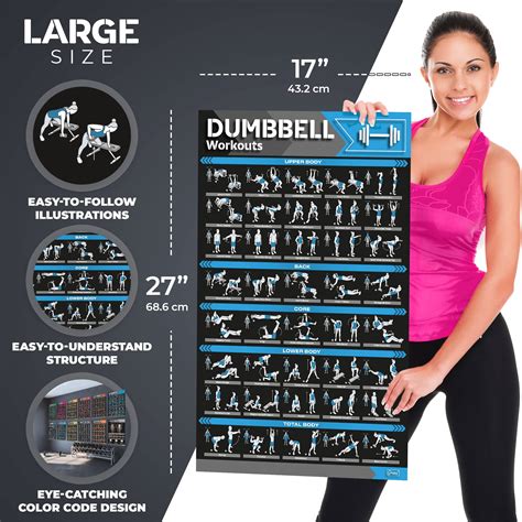 Pack Laminated Large Workout Poster Set Perfect Workout Posters