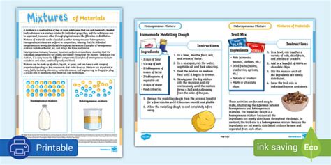 Mixtures Of Materials L Enseignant A Fait Twinkl