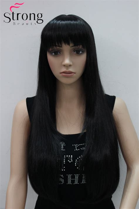 Strongbeauty Synthetic Long Straight Women Wigs Full Capless Heat